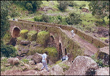 Puente para visitar las cataratas del Nilo