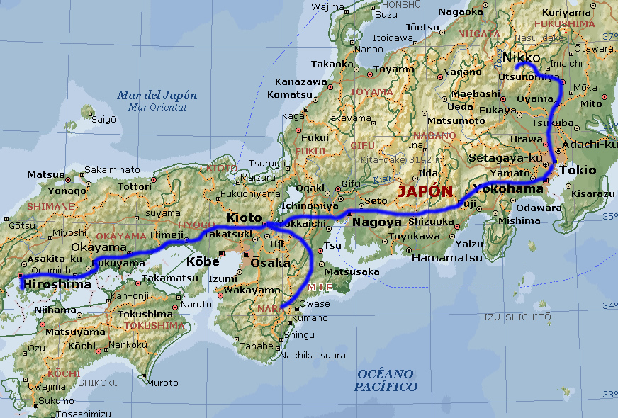 Mapa del japón