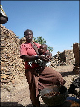 Mujer en el país Dogón