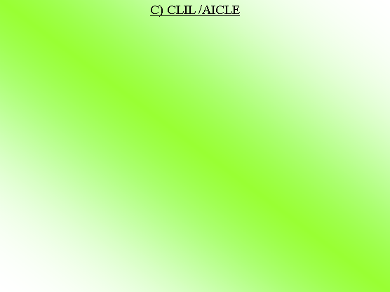 Cuadro de texto: C) CLIL /AICLE 
