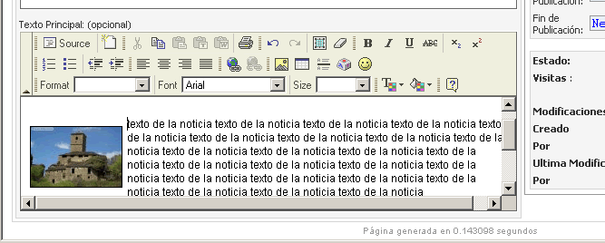 Muestra de c�mo queda la imagen colocada con FCKeditor