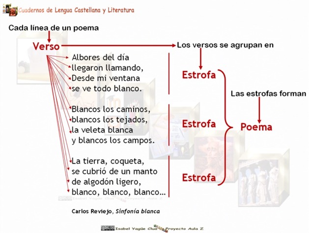 Ejemplo de verso, estrofa y poema