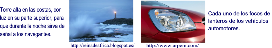 Faro: ejemplo de polisemia Faro: ejemplo de polisemia