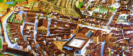 El barri de la Suda. Hipòtesi de la ciutat medieval. Enric Garsaball, Museu d'Art Jaume Morera.
