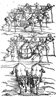 Transportant pedres. Antonio Rusconi. 1660.