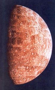 Mercuri. Foto presa per la sonda Mariner a octubre de 1974