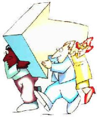 A, Giarnella: People carring Giant Arrow