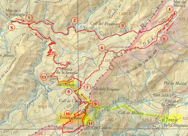 Mapa de l'itinerari