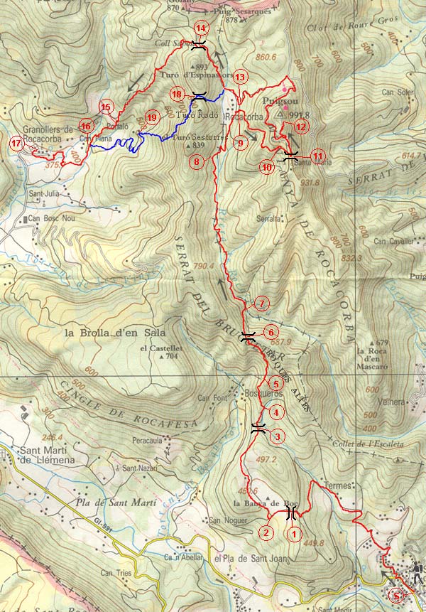 Mapa de l'itinerari