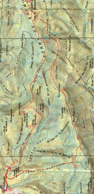 Mapa reduït del recorregut