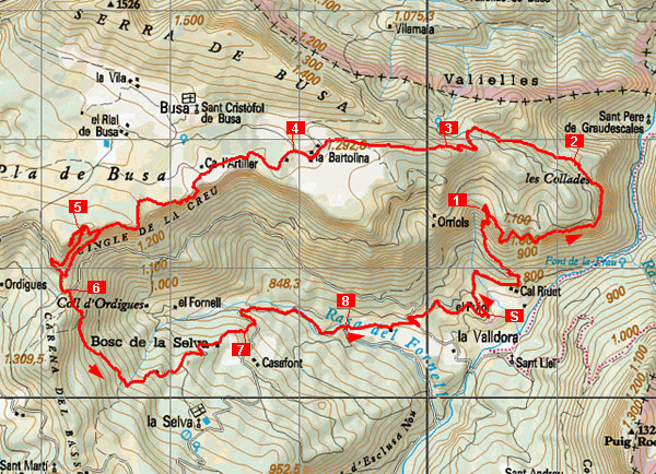 Mapa de l'itinerari