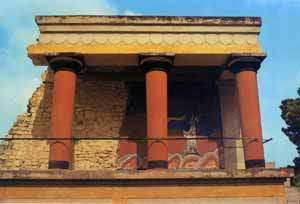 Columnas del palacio de Cnossos