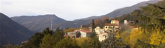 El poble des del balc de l'escola
