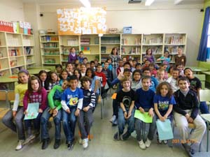 Visita de l'Eulàlia Canal a l'escola Visita de l'Eulàlia Canal a l'escola
