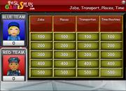 Descripció: jobs, transportation, place, time game