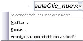 Opciones estilo