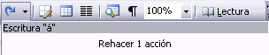 Opciones rehacer