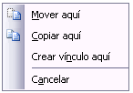 Opciones mover