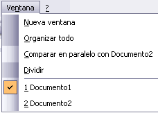 Menú ventana