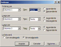 ordenar