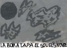 La boira tapa el sol i els n�vols. Albert