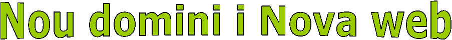 Nou domini i Nova web