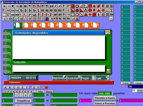 Generador de actividades de matematicas