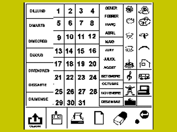 Escriu el teu calendari  -Tauleta -