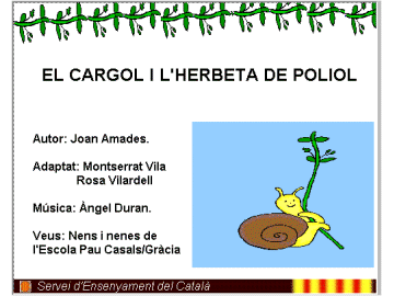 El cargol i l'herbeta de poniol -Infograf i Clic-