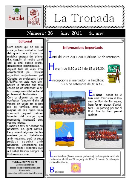 Portada La Tronada Número 36