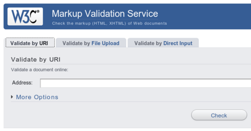 Web de validació de la W3C
