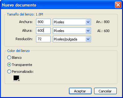  Crear nuevo documento