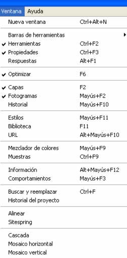 Opcions de la Ventana: Amb les opcions activades