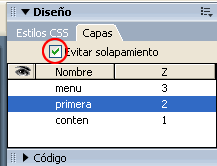 Evitar solapamiento