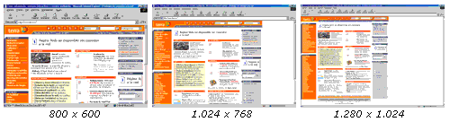 Visualitació d'un web en diferents resolucions