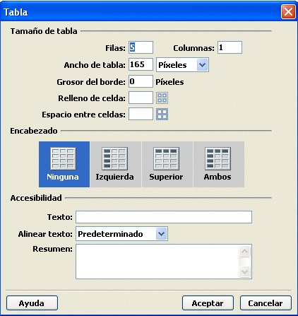 Inserir taula