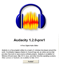 Caràtula del programa Audacity