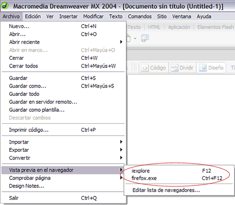 Opci de configuraci dels navegadors