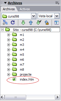 Finestra Archivos del Sitio cursd98