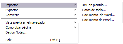 Opcions d'importaci