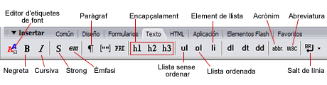 Barra Insertar Texto