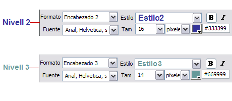 Aplicaci d'estils de text