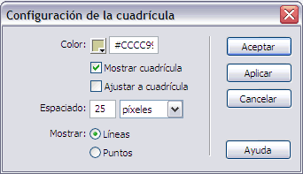 Configuració de la quadrícula