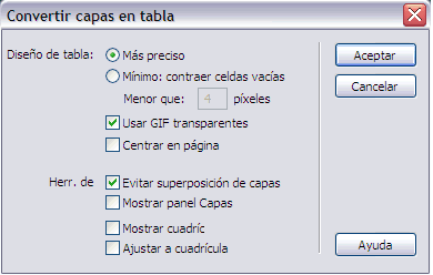 Convertir capes en taules