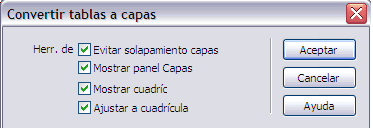 Convertir taules a capes