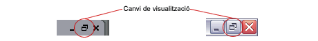 Canvi de visualització