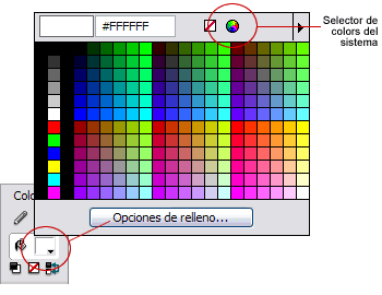 Opciones de relleno