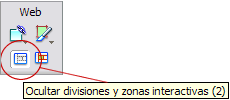 Ocultar divisiones y zonas interactivas