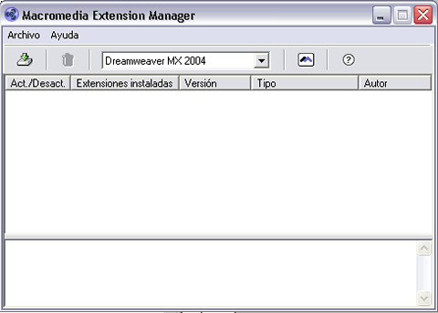 Macromedia Extension Manager