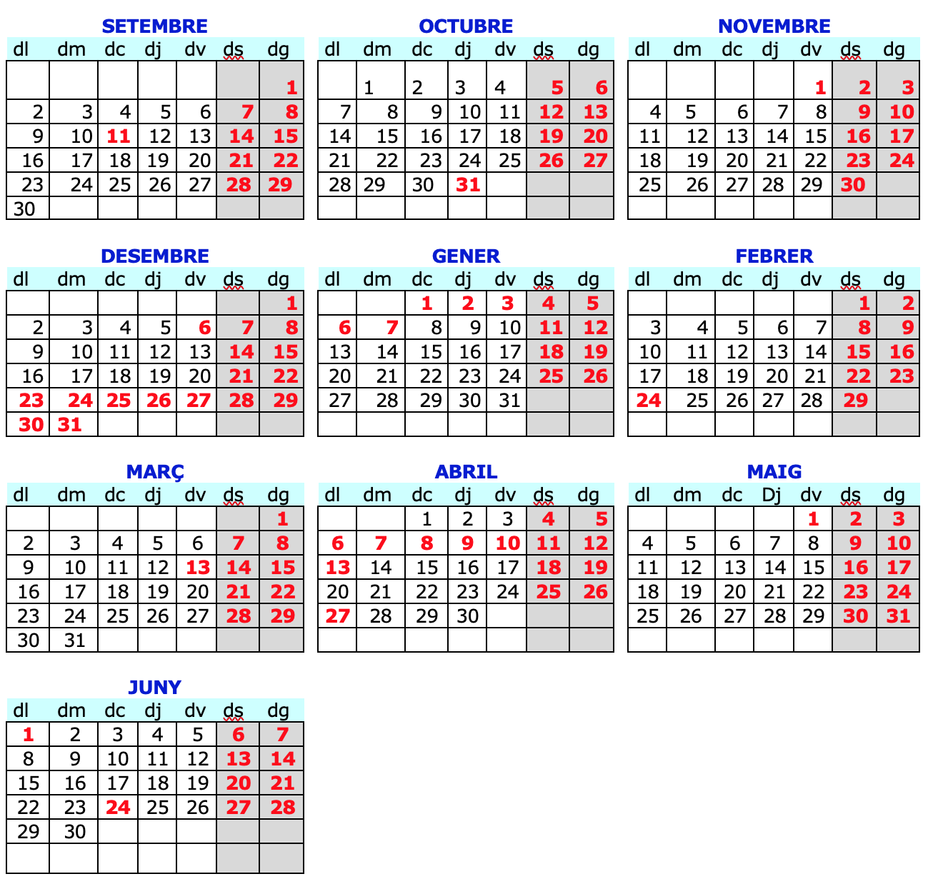 calendari 2019-2020